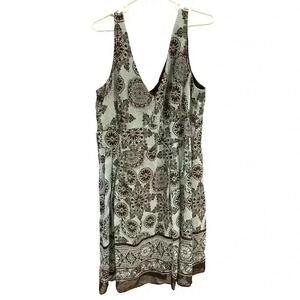 Dress Barn Teal and Brown Dress  Size 20W, Pre-Owned